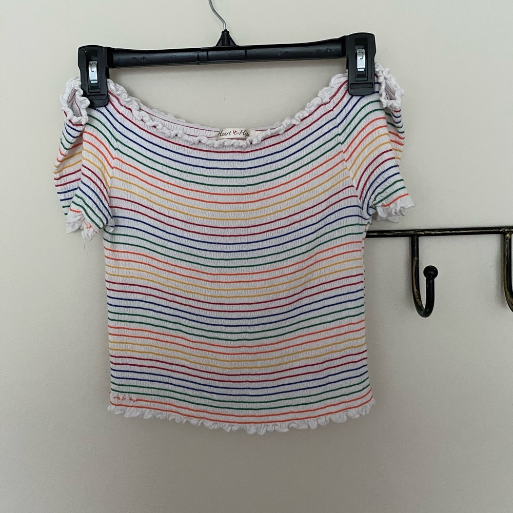 Rainbow Stretchy Crop Top